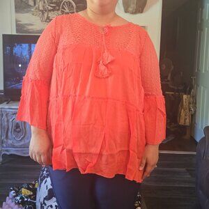 Lace Accent women top